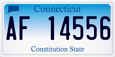 CT license plate AF14556