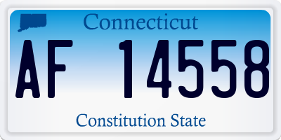 CT license plate AF14558