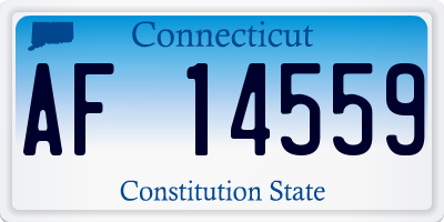 CT license plate AF14559