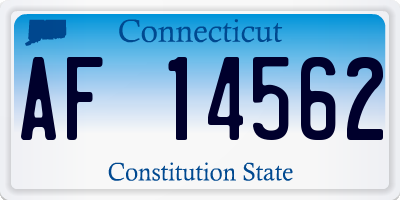 CT license plate AF14562