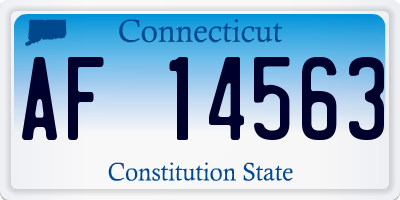 CT license plate AF14563