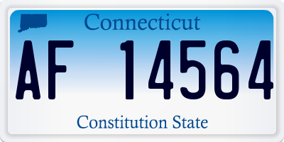 CT license plate AF14564