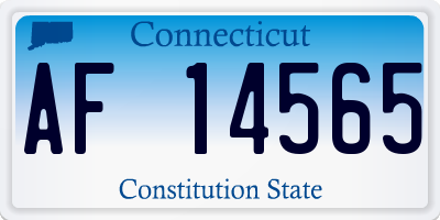 CT license plate AF14565