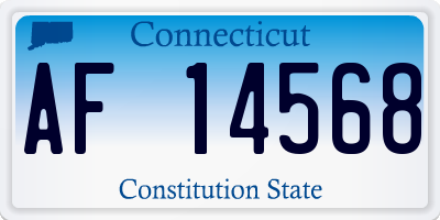 CT license plate AF14568