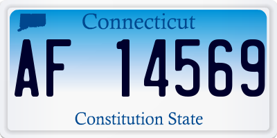 CT license plate AF14569