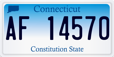 CT license plate AF14570