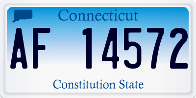 CT license plate AF14572