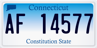 CT license plate AF14577