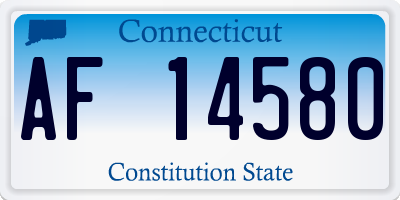 CT license plate AF14580