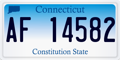CT license plate AF14582