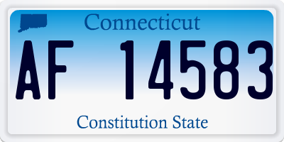 CT license plate AF14583