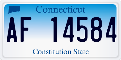 CT license plate AF14584