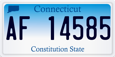 CT license plate AF14585