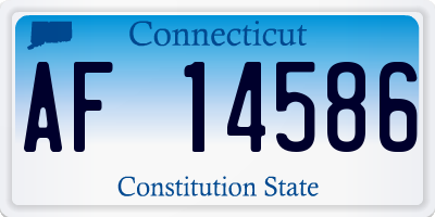 CT license plate AF14586