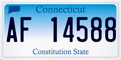 CT license plate AF14588