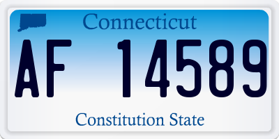 CT license plate AF14589