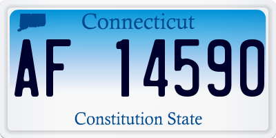 CT license plate AF14590