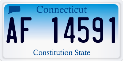 CT license plate AF14591