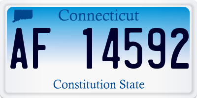 CT license plate AF14592