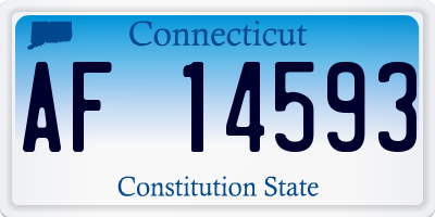 CT license plate AF14593