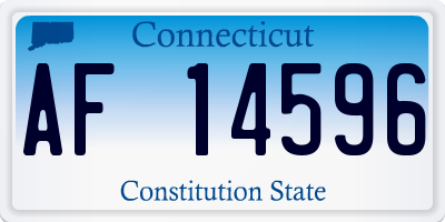 CT license plate AF14596