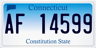 CT license plate AF14599