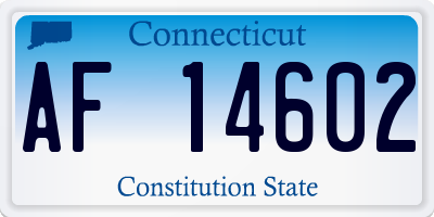 CT license plate AF14602
