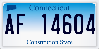CT license plate AF14604