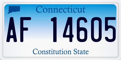CT license plate AF14605