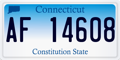 CT license plate AF14608