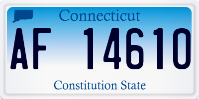 CT license plate AF14610