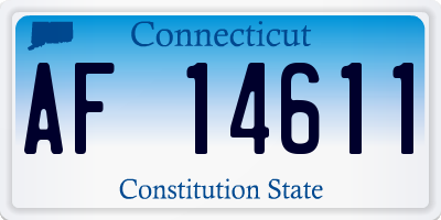 CT license plate AF14611