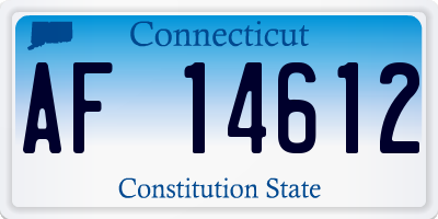 CT license plate AF14612