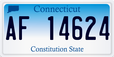 CT license plate AF14624