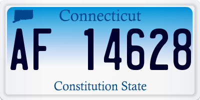 CT license plate AF14628