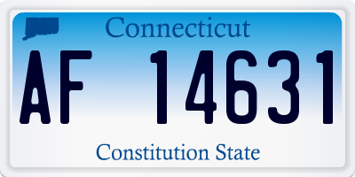 CT license plate AF14631