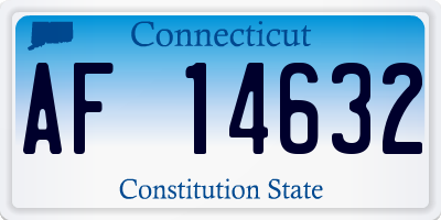 CT license plate AF14632