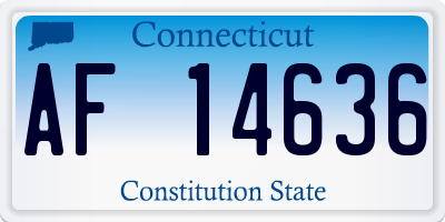 CT license plate AF14636