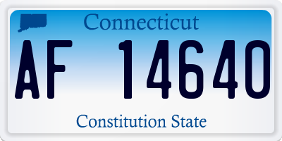 CT license plate AF14640