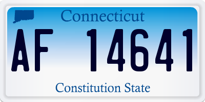 CT license plate AF14641