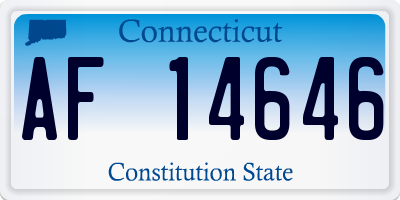CT license plate AF14646