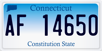 CT license plate AF14650