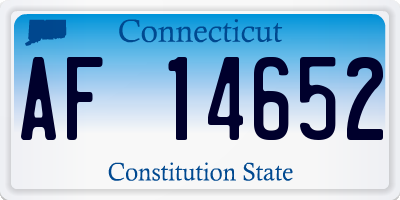 CT license plate AF14652