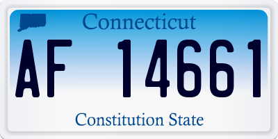 CT license plate AF14661