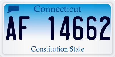 CT license plate AF14662