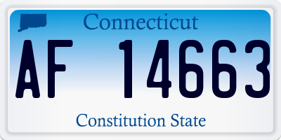 CT license plate AF14663
