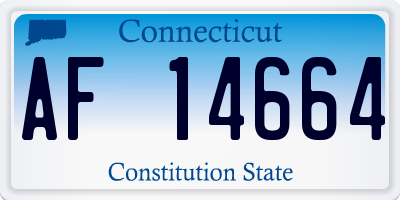 CT license plate AF14664