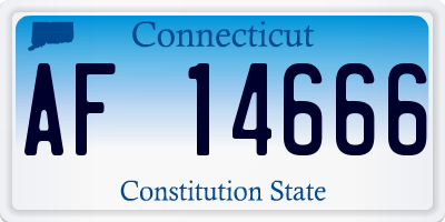 CT license plate AF14666