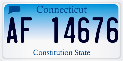 CT license plate AF14676