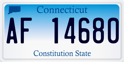 CT license plate AF14680